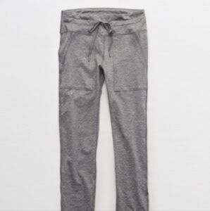 Aerie Play Pocket & Cuff Legging Heathered Gray (M)